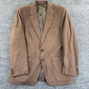 Farah Blazer Sport Coat Mens 42R Brown 2 Button Lined Classic Jacket Notch Lapel